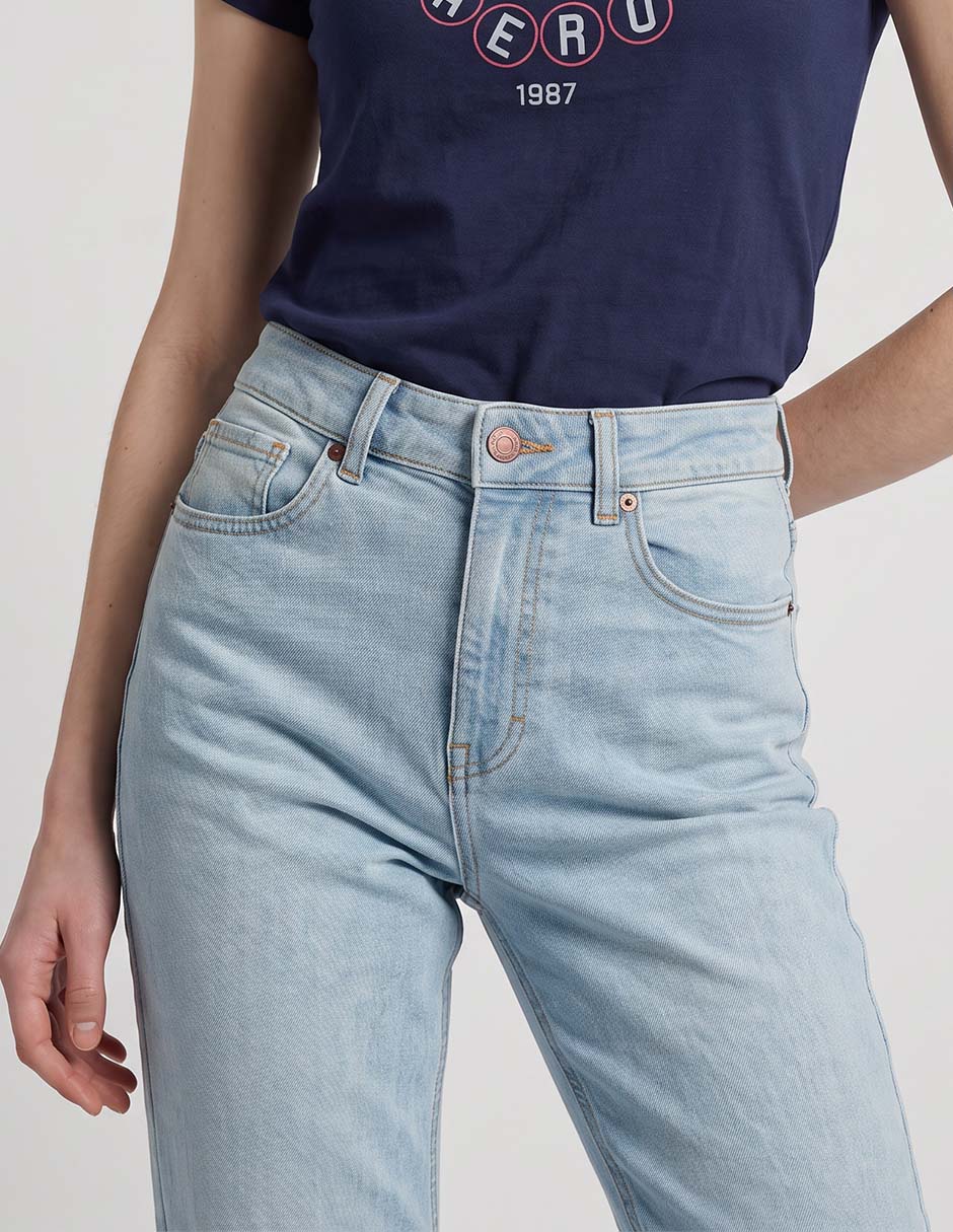 Jeans straight Aeropostale a la cintura para mujer