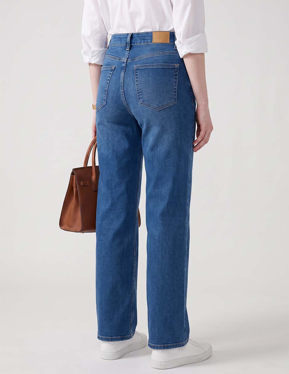 Jeans straight aéropostale a la cintura para mujer