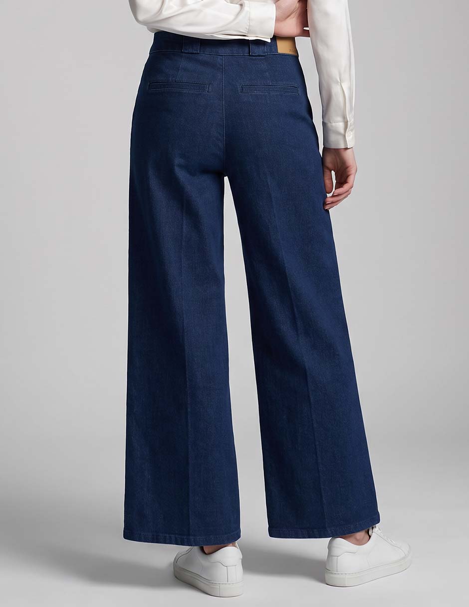 Jeans wide leg a la cintura para mujer 2