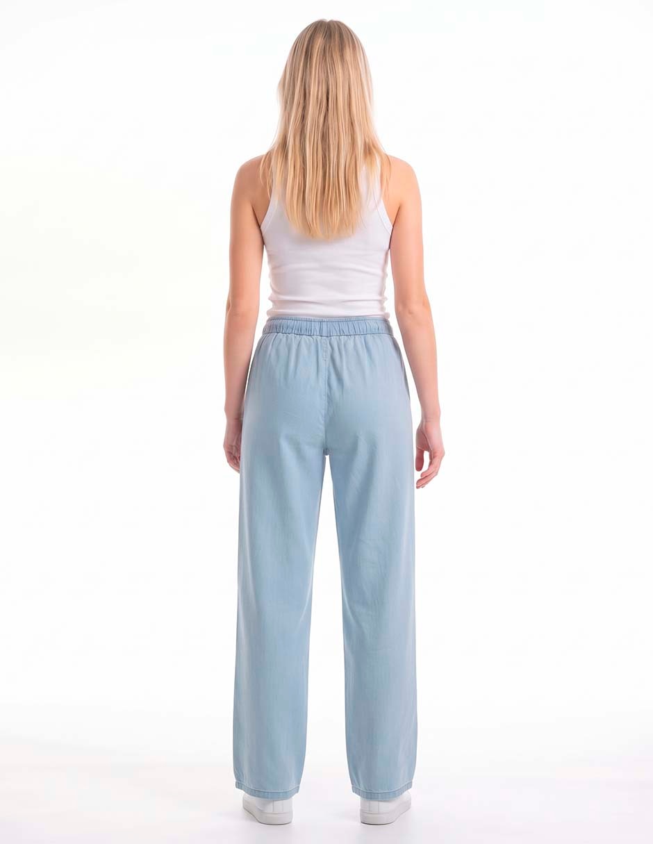 Jeans wide leg aeropostale a la cintura para mujer 4
