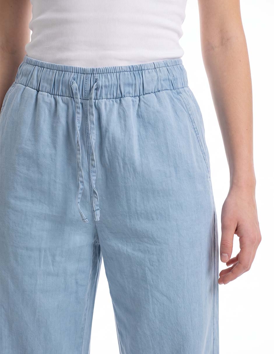 Jeans wide leg aeropostale a la cintura para mujer 2