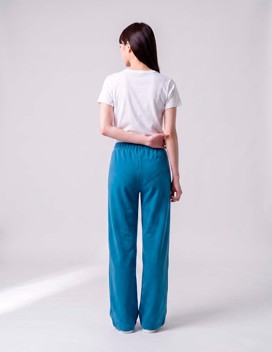 Pants regular con elástico para mujer 4