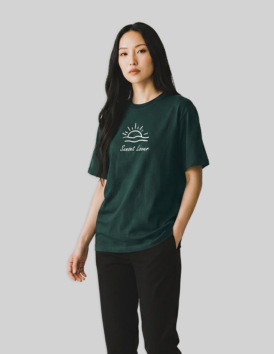 Playera manga corta cuello redondo para mujer 2