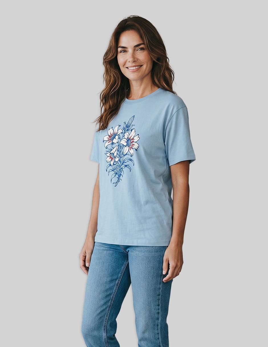 Playera manga corta cuello redondo para mujer 2