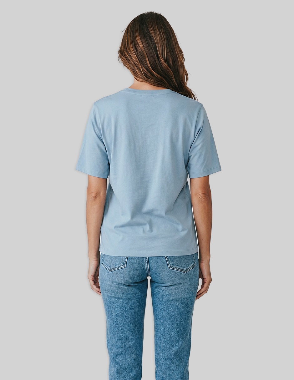 Playera manga corta cuello redondo para mujer 3
