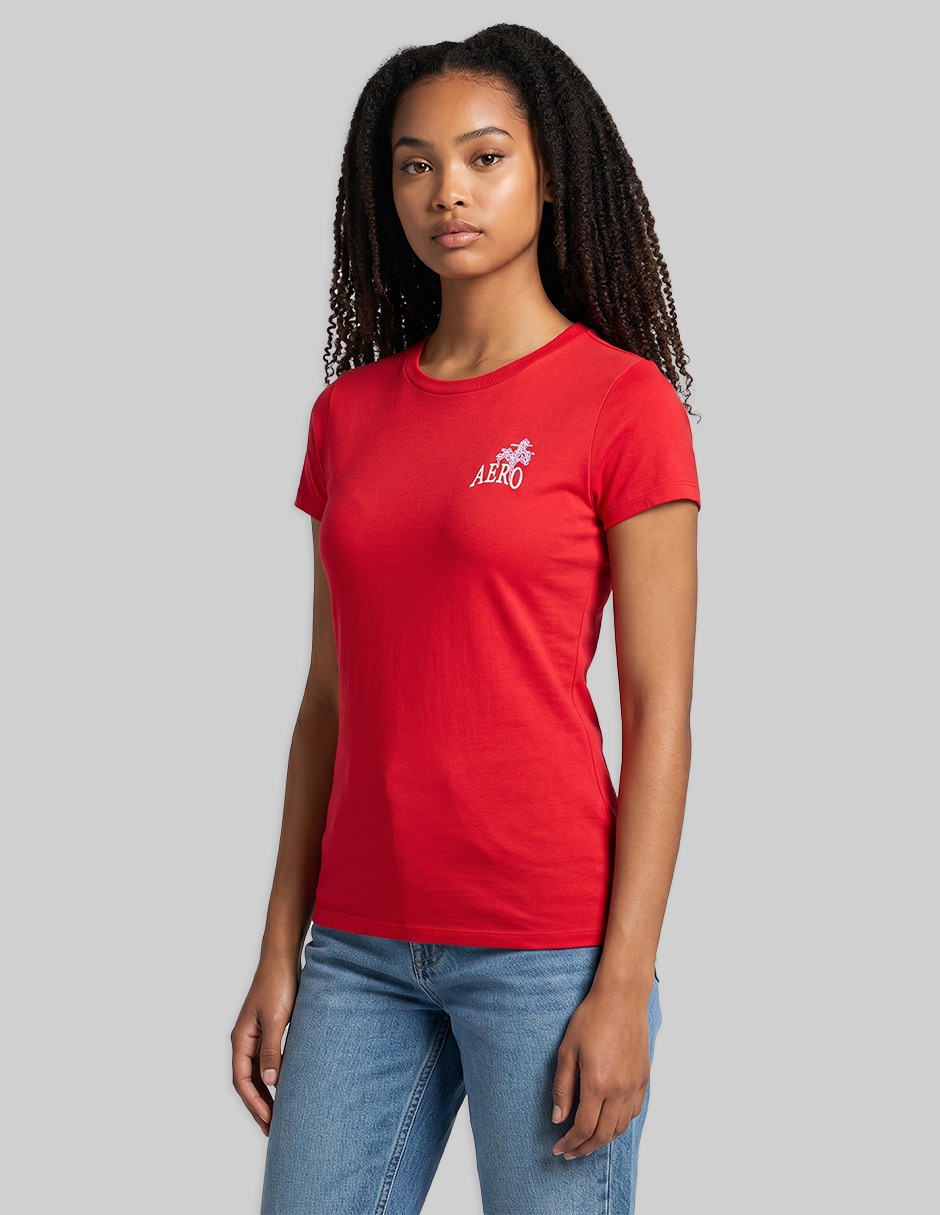 Playera manga corta cuello redondo para mujer 2