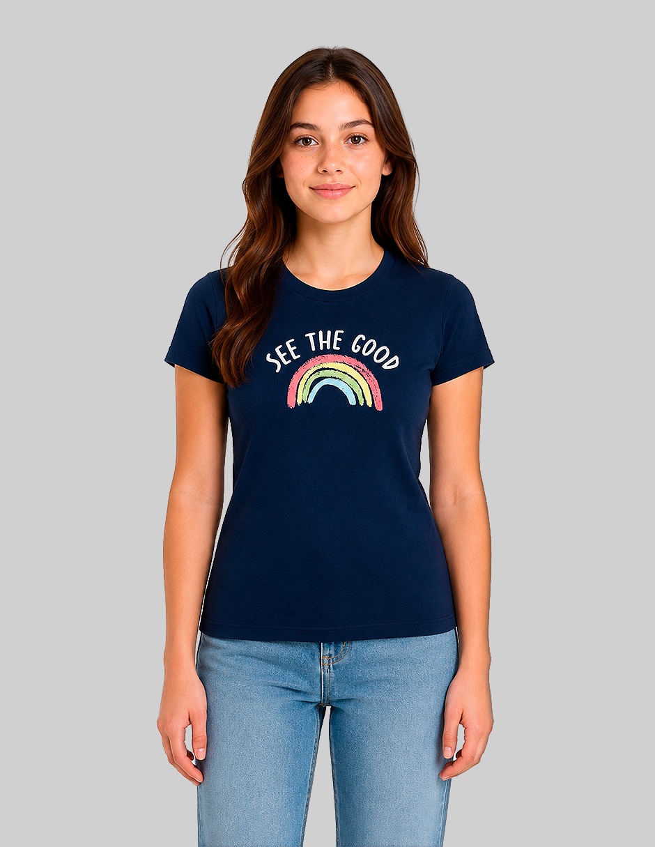 Playera manga corta Aeropostale cuello redondo para mujer