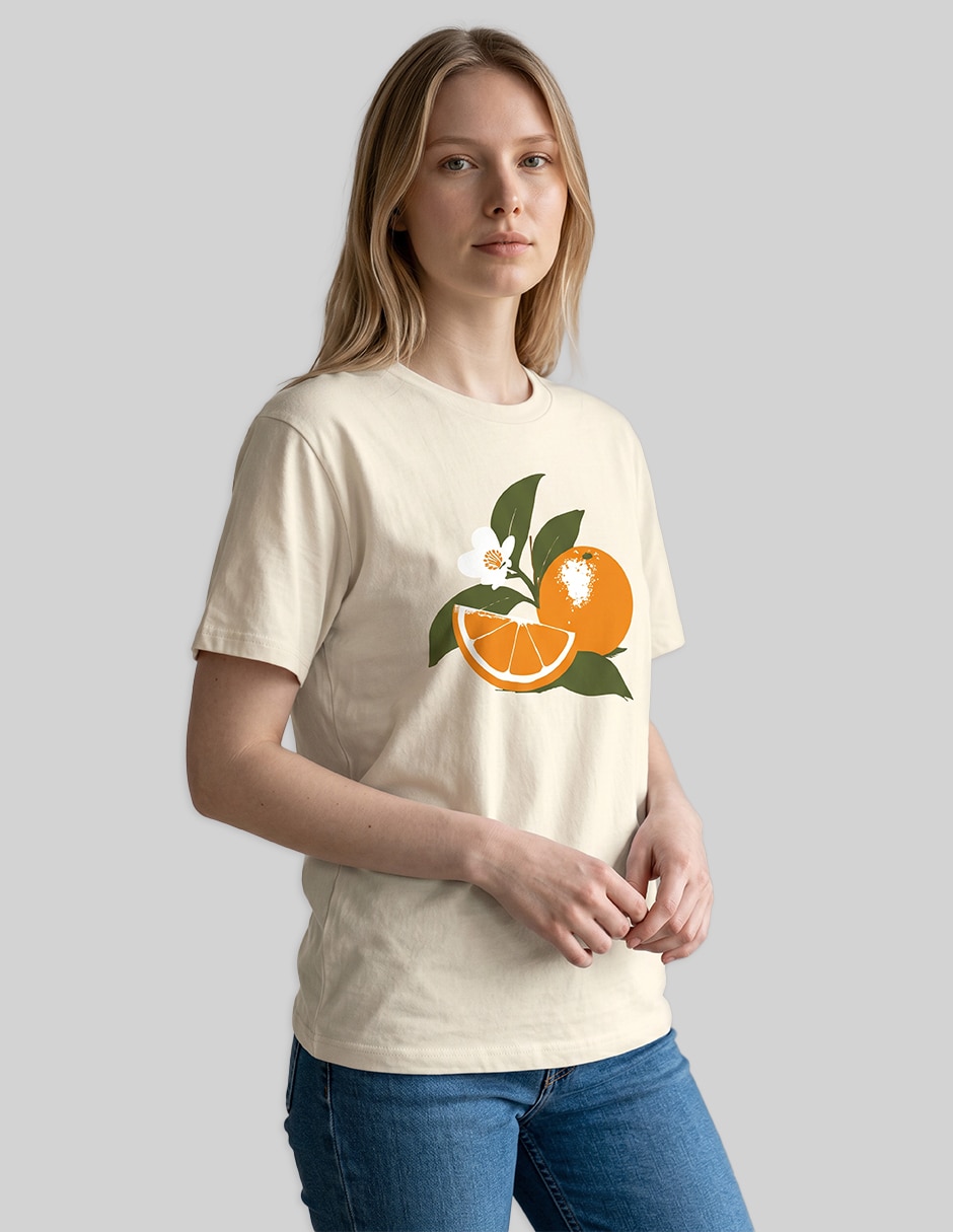 Playera manga corta cuello redondo para mujer 2