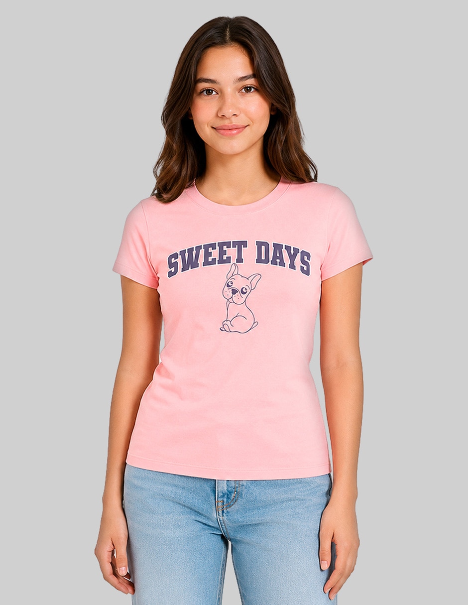 Playera manga corta aéropostale cuello redondo para mujer