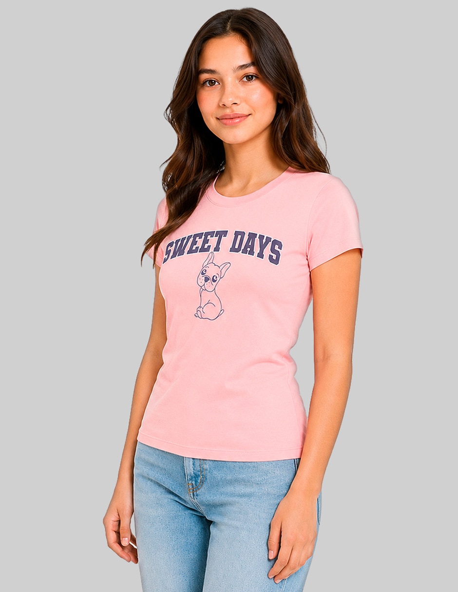 Playera manga corta aéropostale cuello redondo para mujer 2