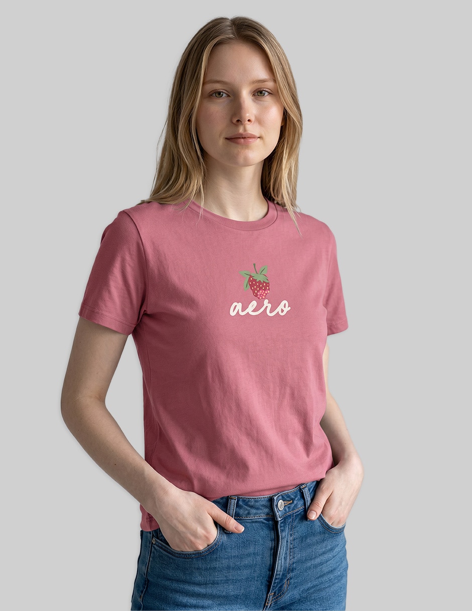 Playera manga corta cuello redondo para mujer 2