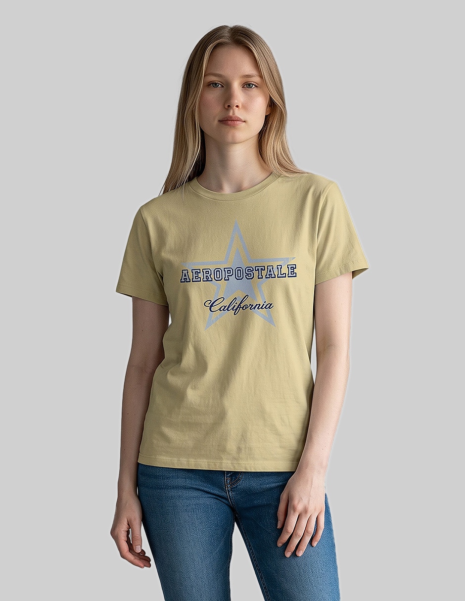 Playera manga corta ropa cuello redondo para mujer