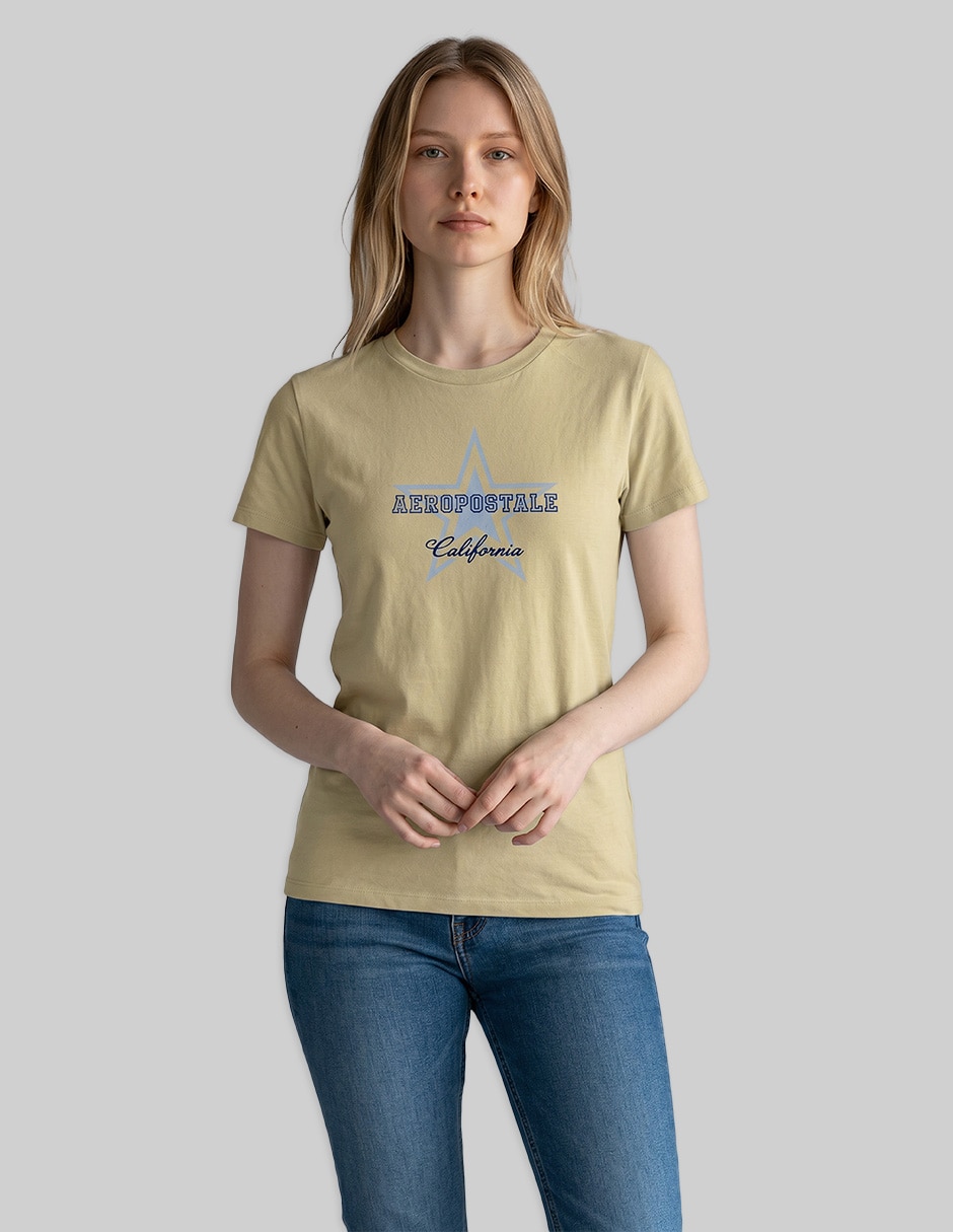 Playera manga corta ropa cuello redondo para mujer 2