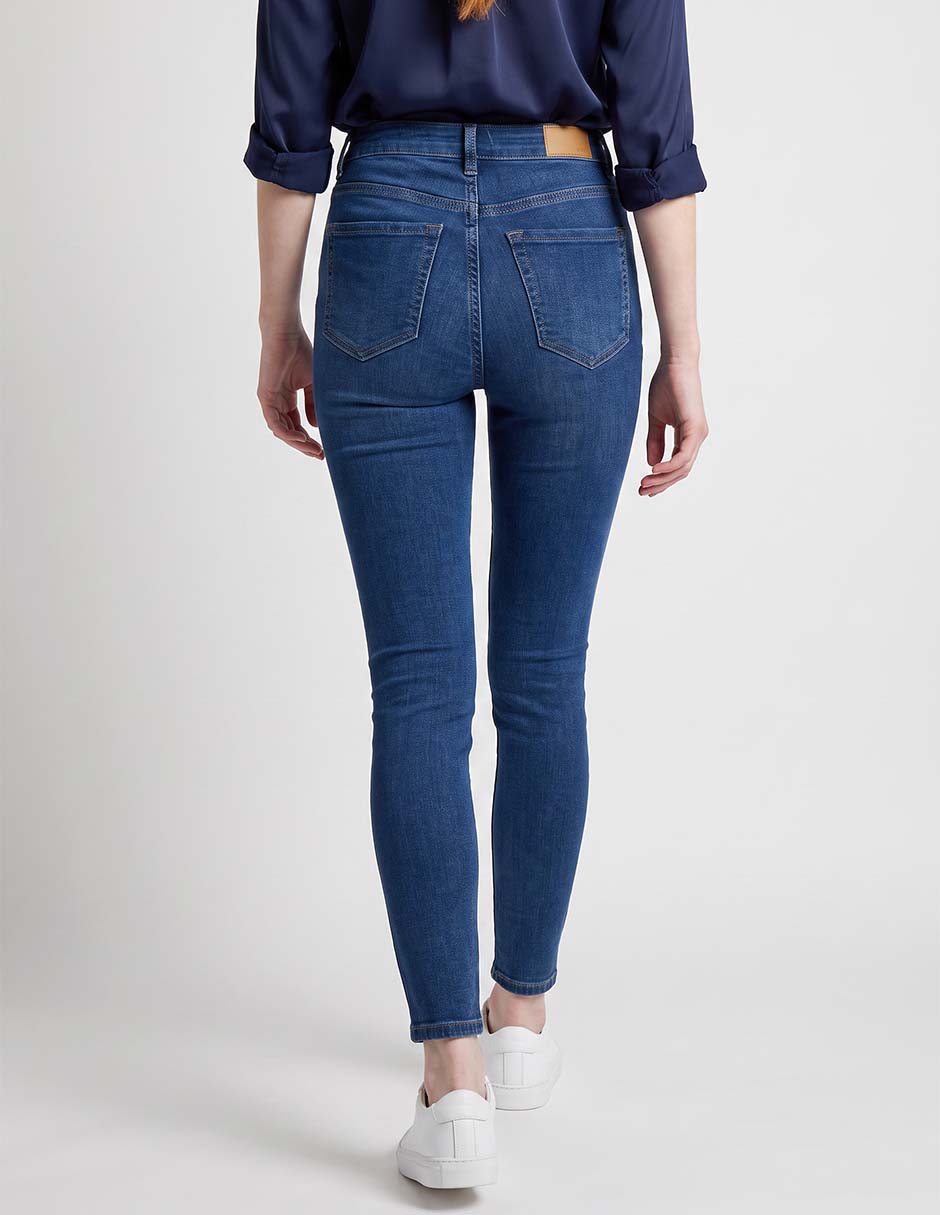 Jeans skinny cintura para mujer 2
