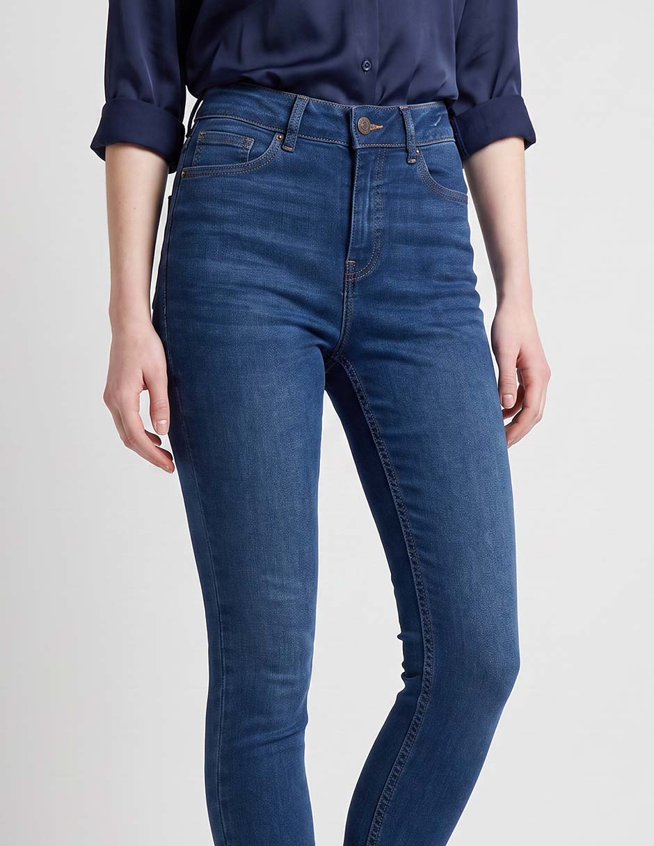 Jeans skinny cintura para mujer 3