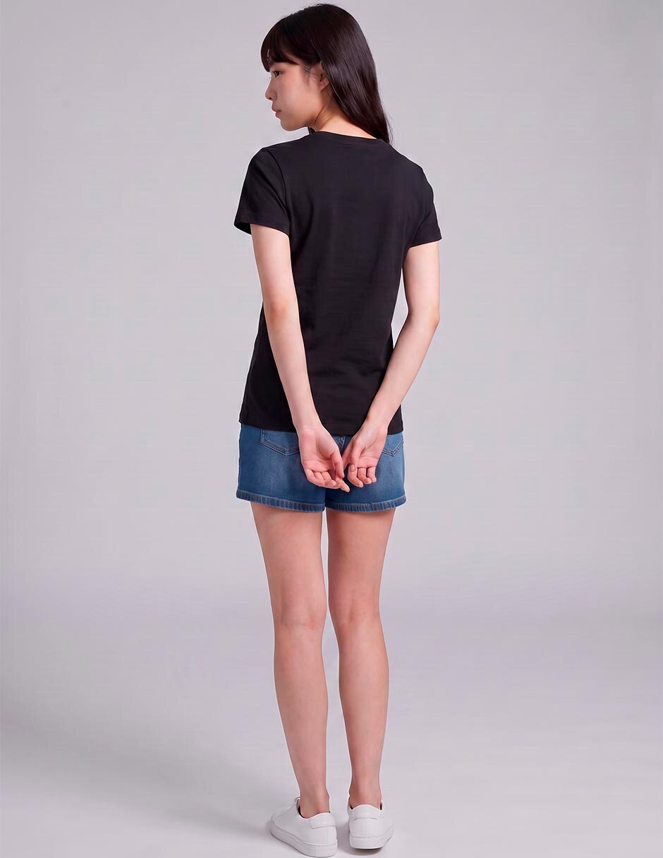 Playera manga corta cuello redondo para mujer 2