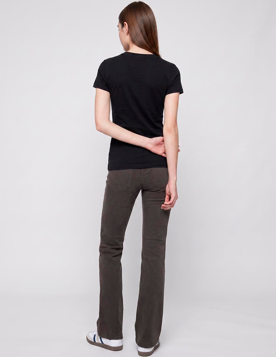 Playera manga corta cuello redondo para mujer 3