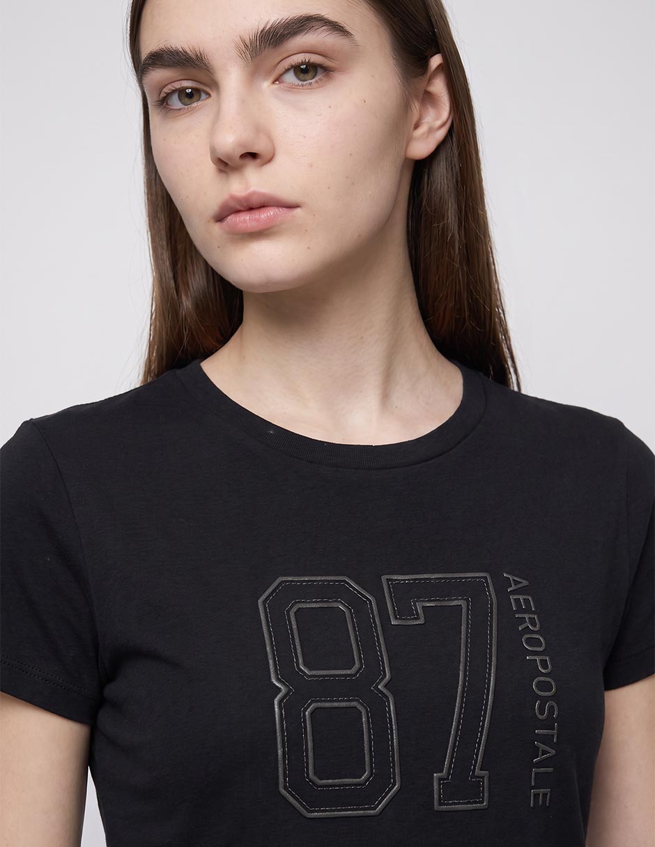 Playera manga corta cuello redondo para mujer 2