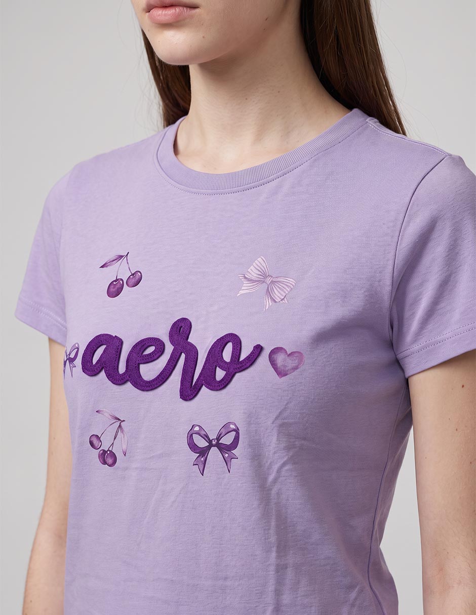 Playera manga corta cuello redondo para mujer 4