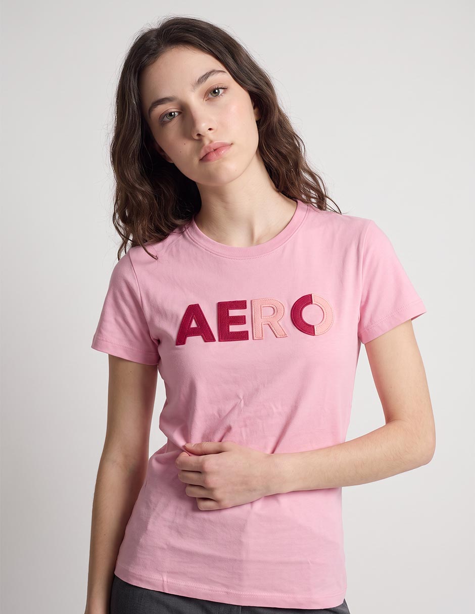 Playera manga corta cuello redondo para mujer 1