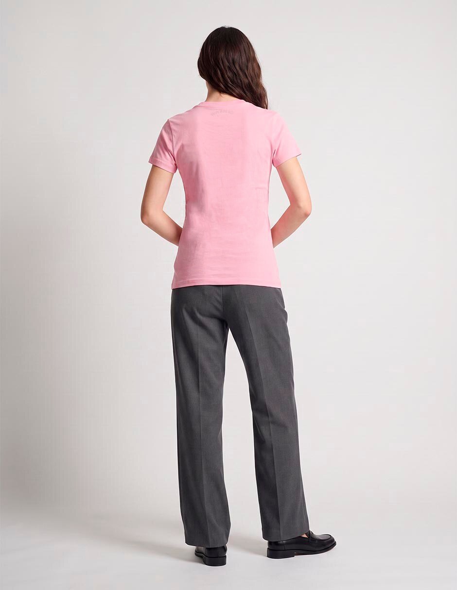 Playera manga corta cuello redondo para mujer 2
