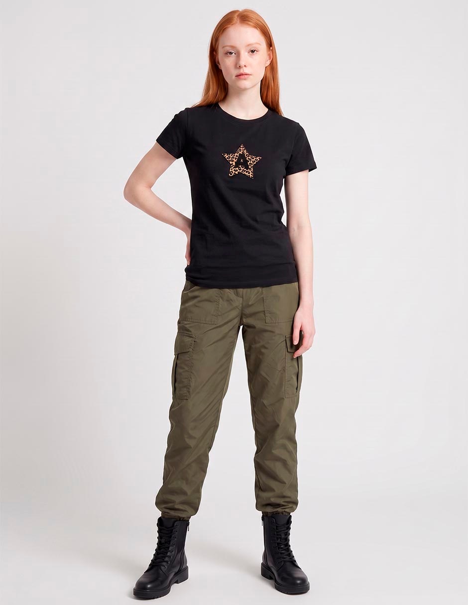 Playera manga corta cuello redondo para mujer Playera manga corta cuello redondo para mujer