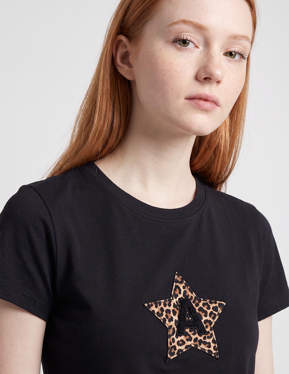 Playera manga corta cuello redondo para mujer 2