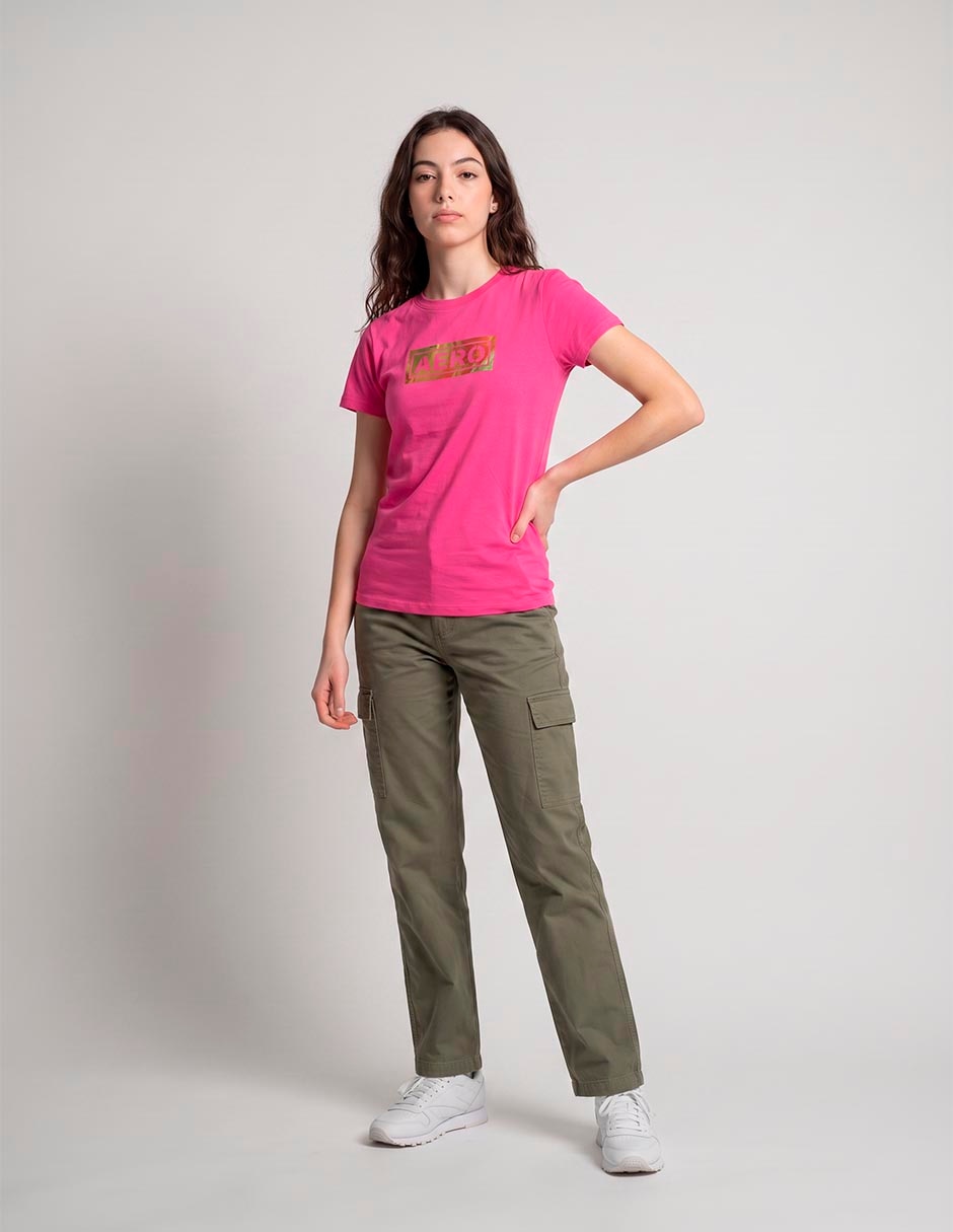 Playera manga corta cuello redondo para mujer 1