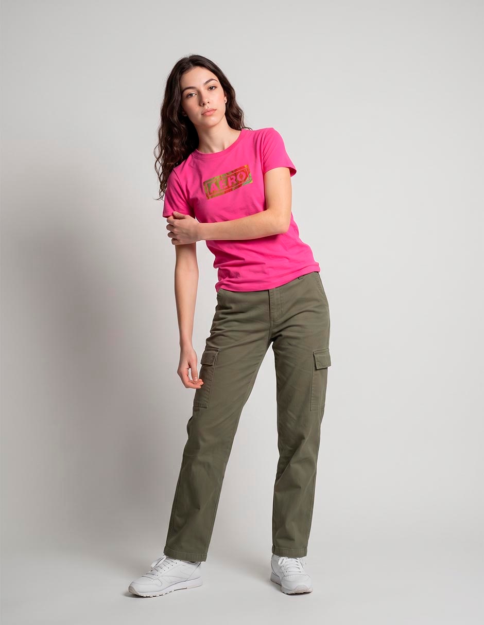 Playera manga corta cuello redondo para mujer 3