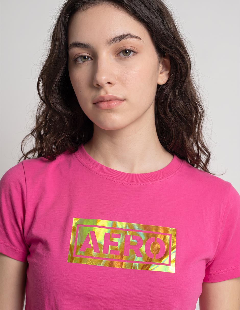 Playera manga corta cuello redondo para mujer 2