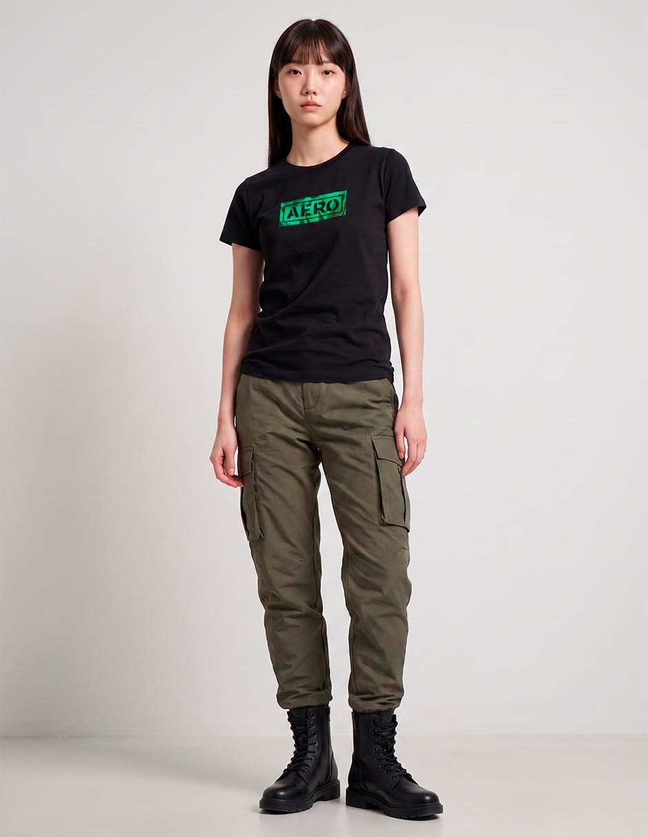 Playera manga corta cuello redondo para mujer Playera manga corta cuello redondo para mujer