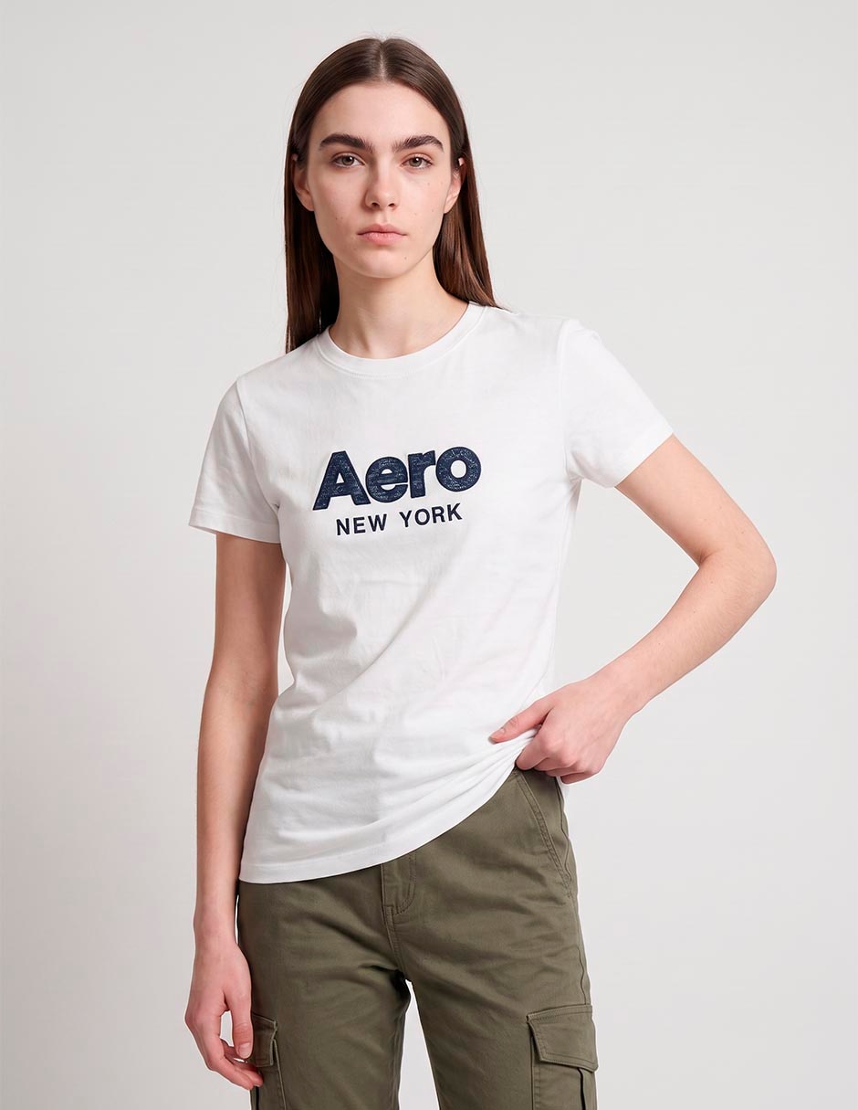 Playera manga corta cuello redondo para mujer Playera manga corta cuello redondo para mujer