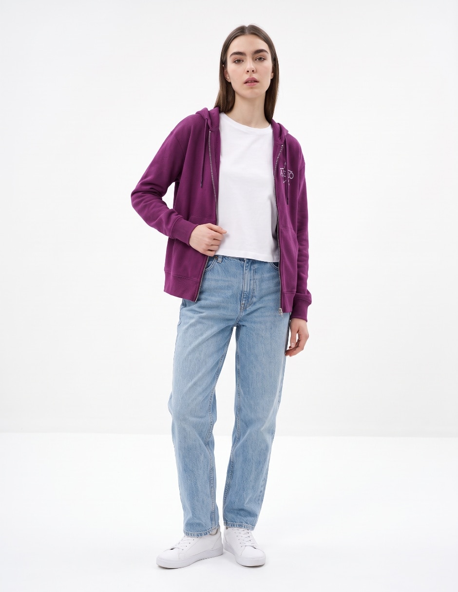 Sudadera con capucha y bolsa para mujer 3