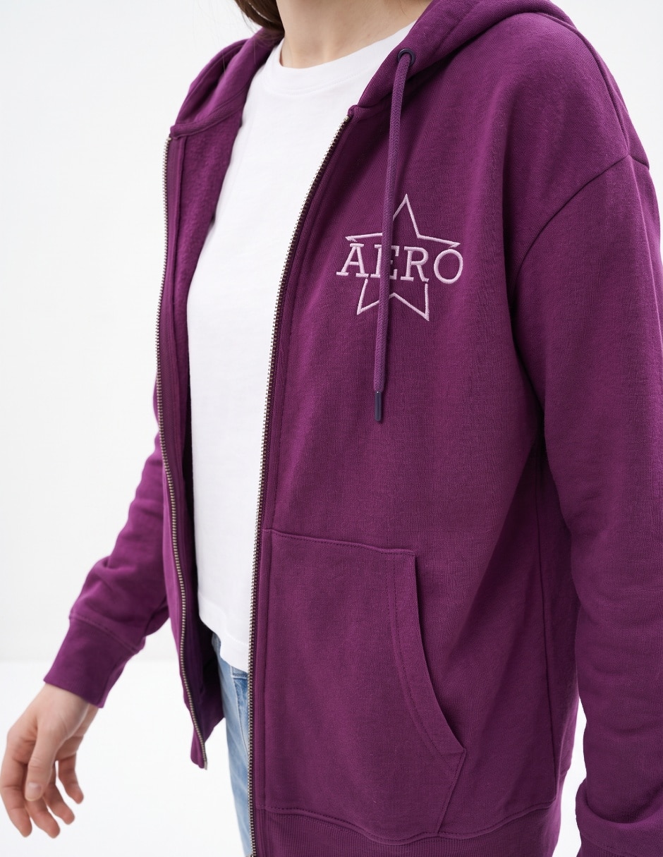 Sudadera con capucha y bolsa para mujer 4