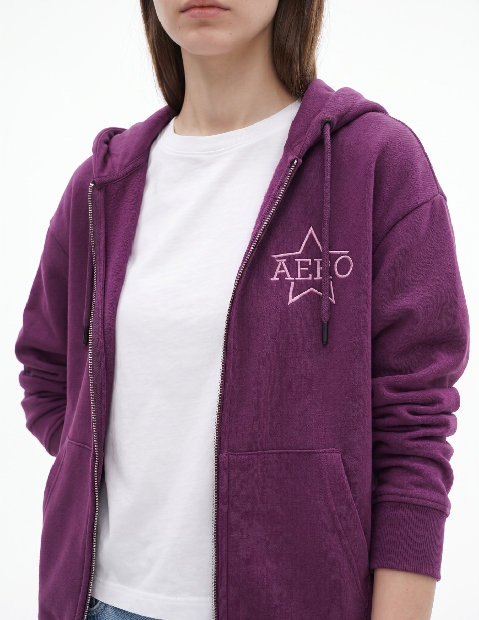 Sudadera con capucha y bolsa para mujer 4