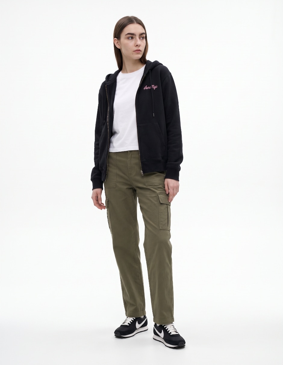 Sudadera con capucha y bolsa para mujer 4