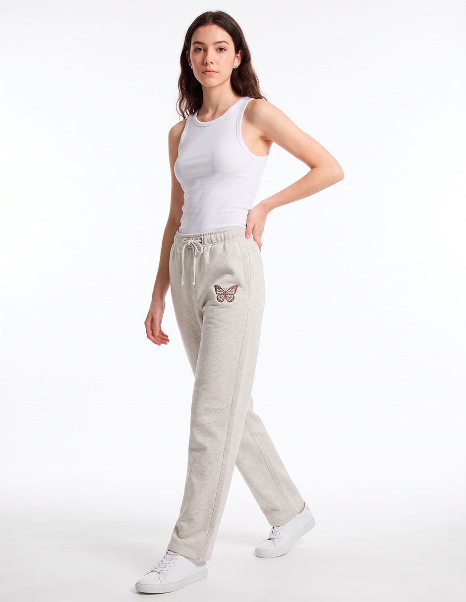 Pants regular con jareta para mujer 3