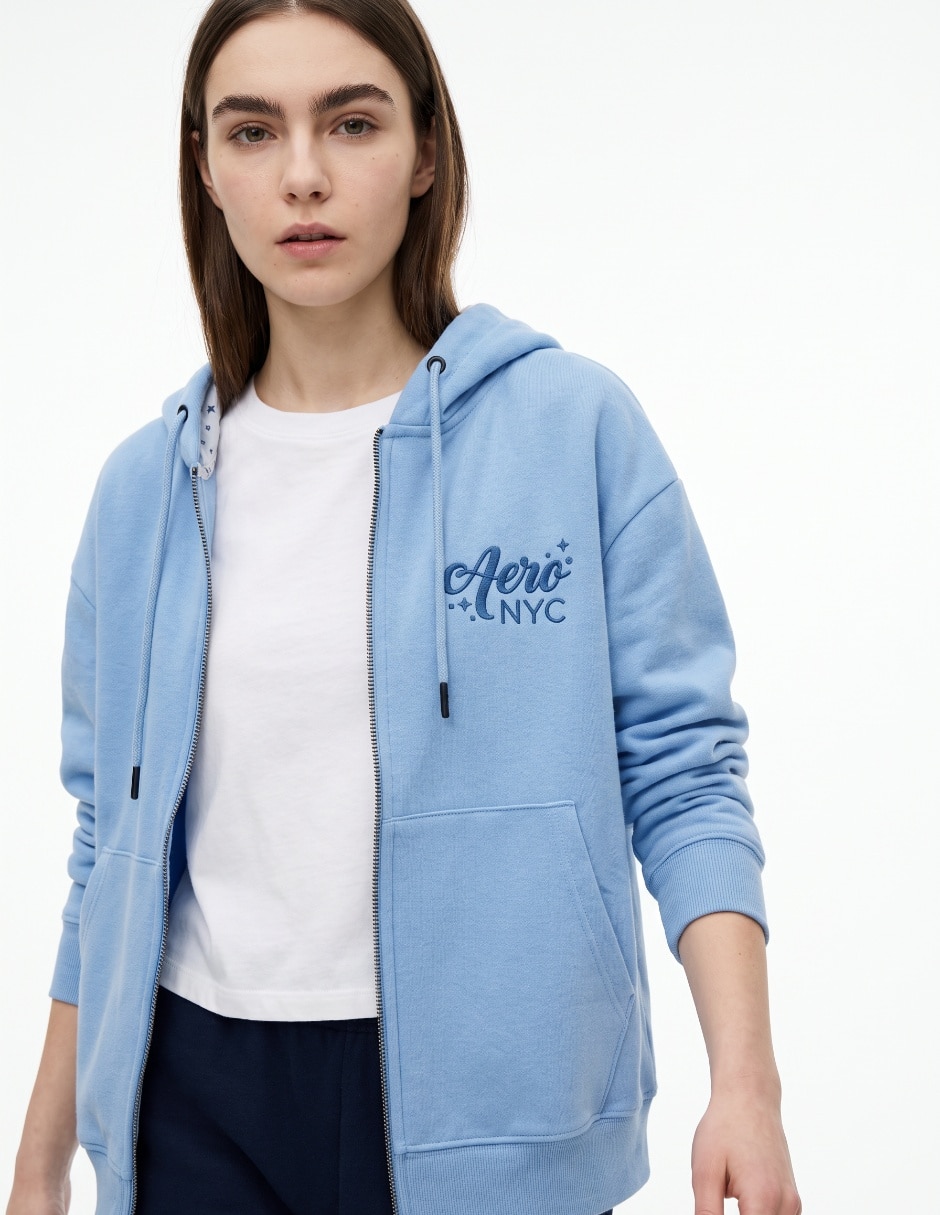 Sudadera con capucha y bolsa para mujer 4