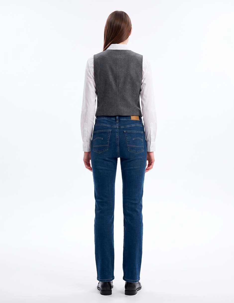 Jeans boot media cintura para mujer 4