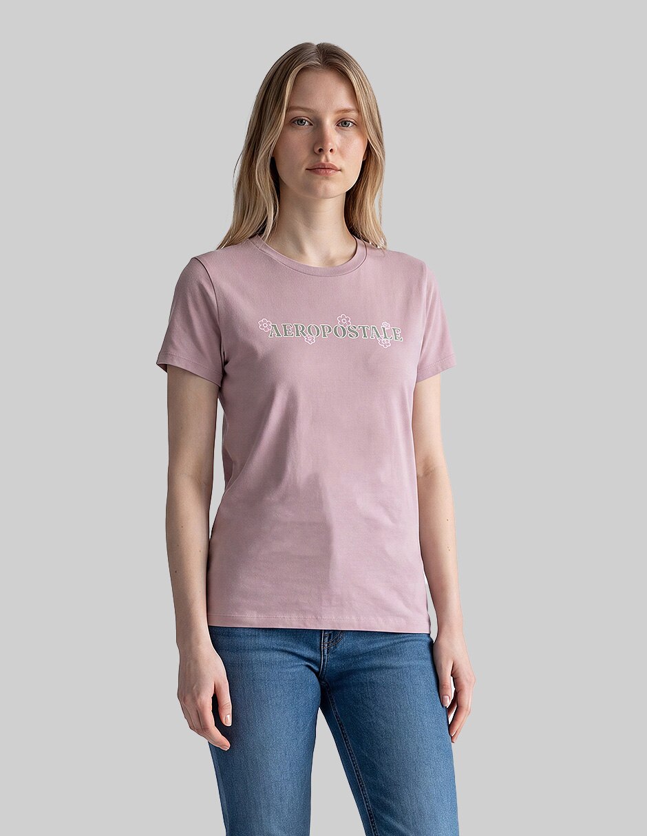 Playera manga corta cuello redondo para mujer 2