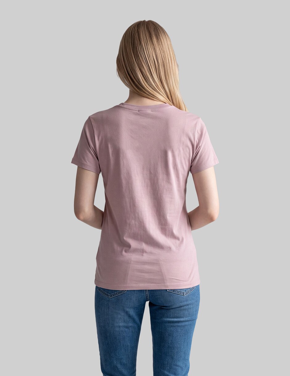 Playera manga corta cuello redondo para mujer 3