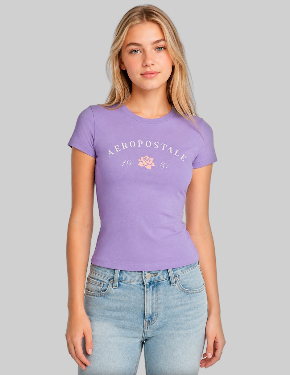 Playera manga corta Aero cuello redondo para mujer 1