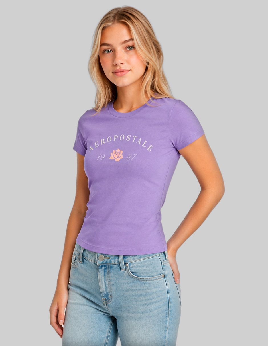 Playera manga corta Aero cuello redondo para mujer 2
