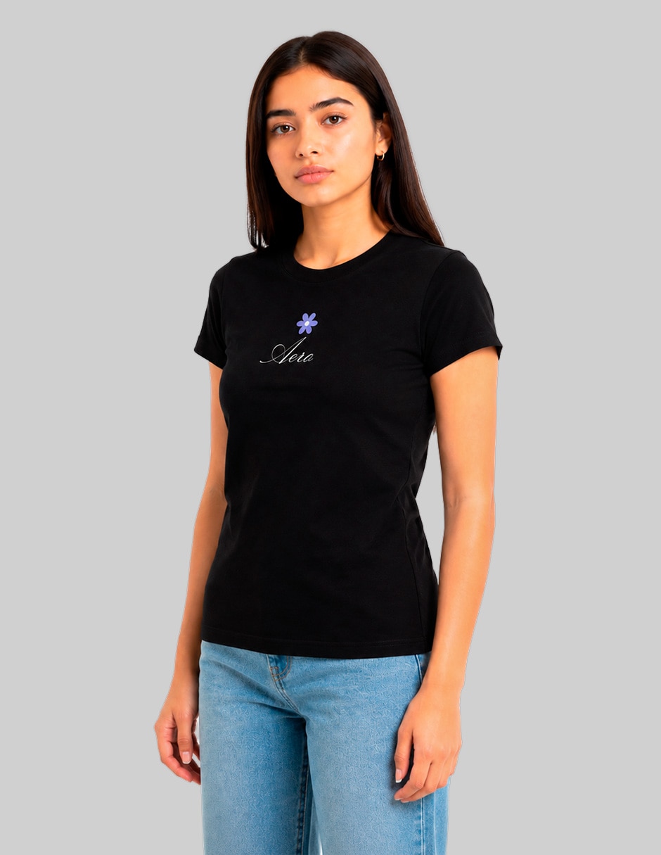 Playera manga corta Aero cuello redondo para mujer 2