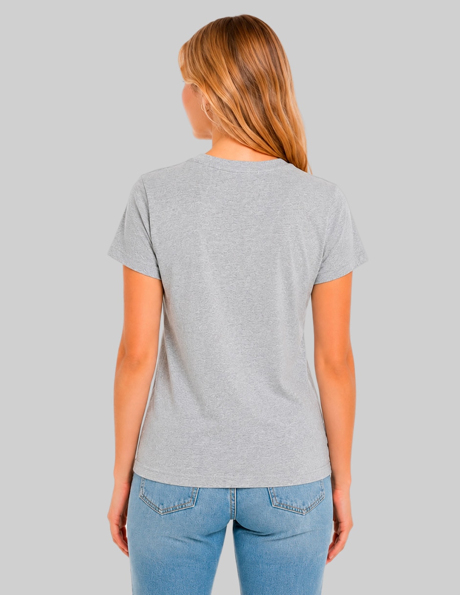 Playera manga corta cuello redondo para mujer 3