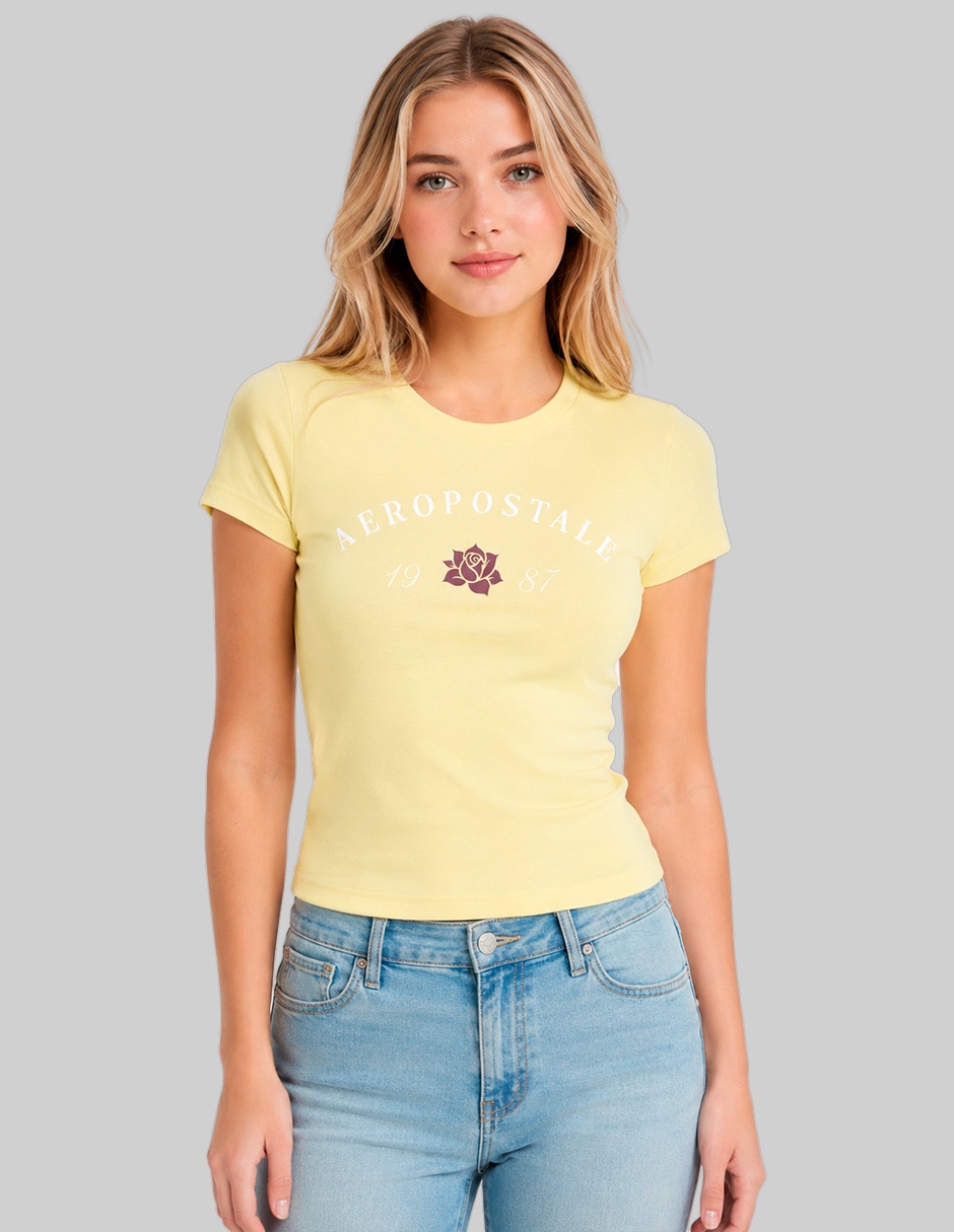 Playera manga corta Aero cuello redondo para mujer