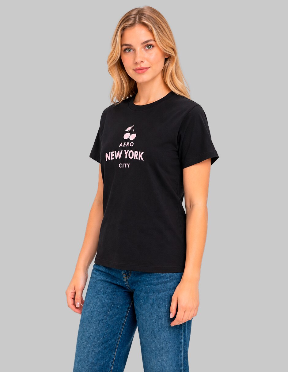 Playera manga corta cuello redondo para mujer 2