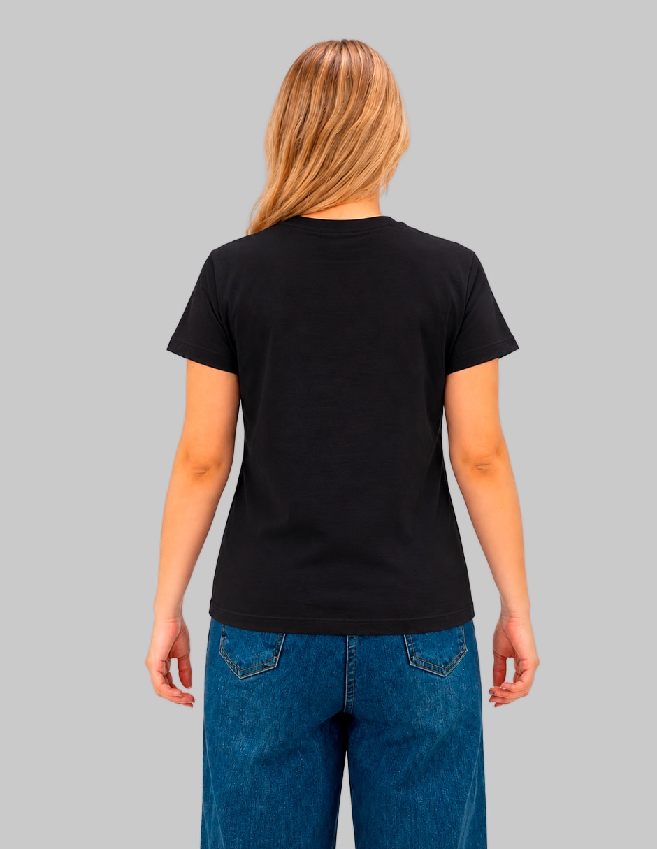 Playera manga corta cuello redondo para mujer 3