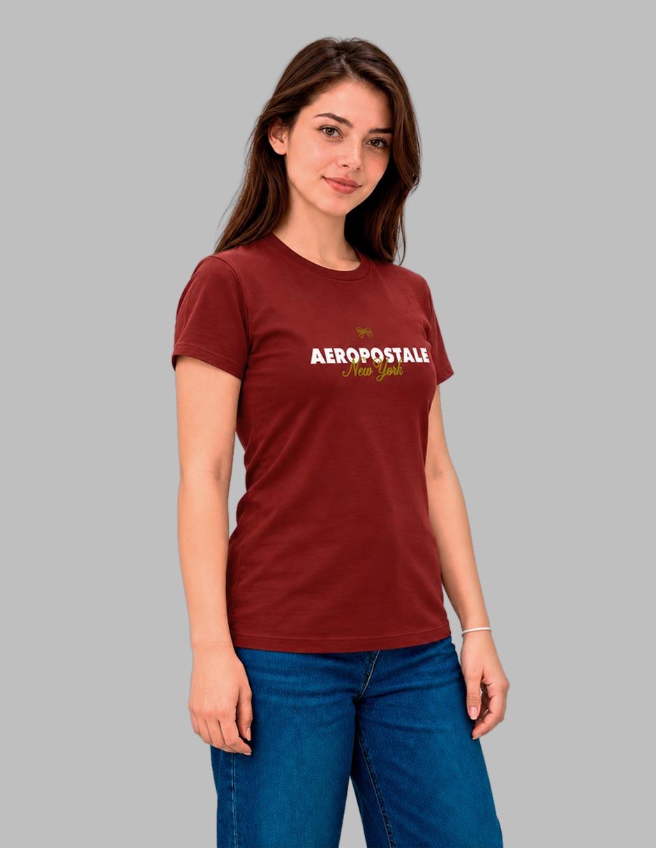 Playera manga corta cuello redondo para mujer 2