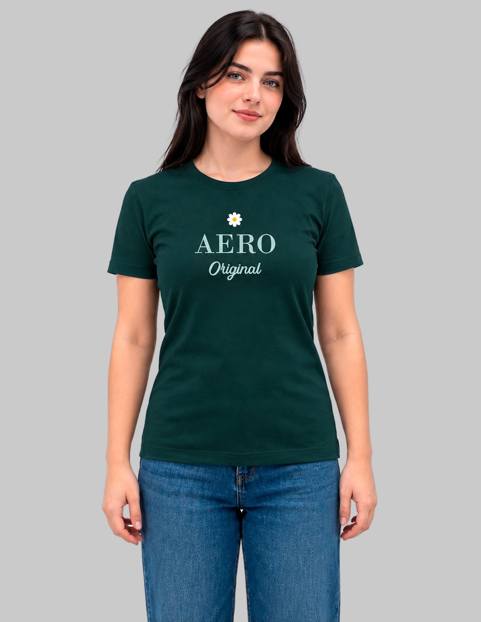 Playera manga corta cuello redondo para mujer 1